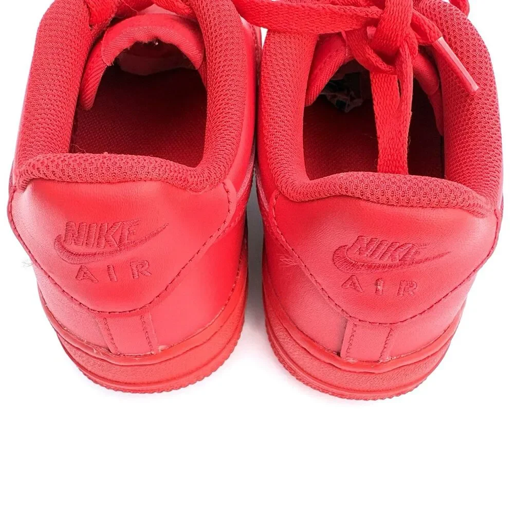 Nike Air Force 1 Youth Size 5Y Triple Red Low Top Sneakers Casual Shoes